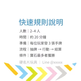 桌遊快速規則說明貼(圓)
